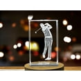 thumbnail image 3 of Golf Player 3D Engraved Crystal 3D Engraved Crystal Keepsake/Gift/Decor/Collectible/Souvenir, 3 of 6