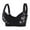 Black, variant on Full Coverage Bra for Big Busted Women Front Closure No Underwire Bras Push-Up Bralette