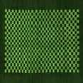 thumbnail image 1 of Ahgly Company Indoor Square Checkered Green Modern Area Rugs, 8' Square, 1 of 4
