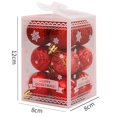 thumbnail image 4 of 12Pcs/1 Box Plastic  Ball Vibrant Color Glitter Powder Glossy Christmas Ball With Hanging Rope for  Tree, 4 of 11
