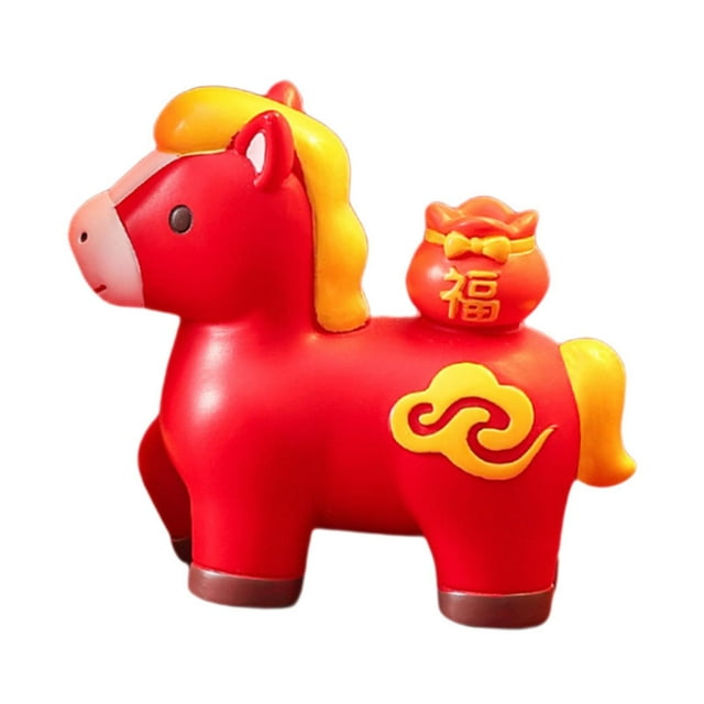 Figura de caballo, figura de Feng Shui chino, estatua de resina animal, decoración de escritorio C