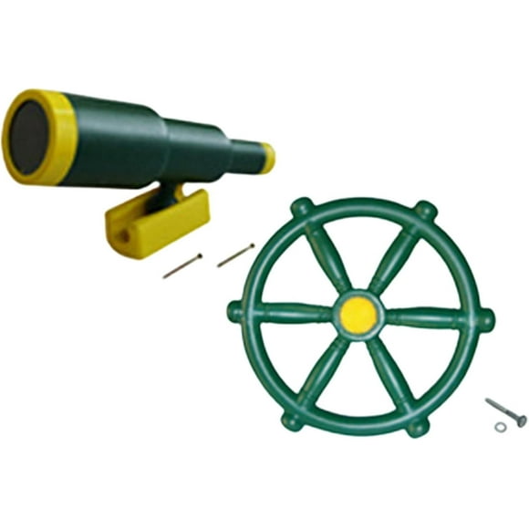 FYBTO Playground Toy Set Learning Toy with Screw Playground Accessories Kids Steering Wheel for Jungle Gym Outdoor Playground Swing Set Treehouse, Style C-0625