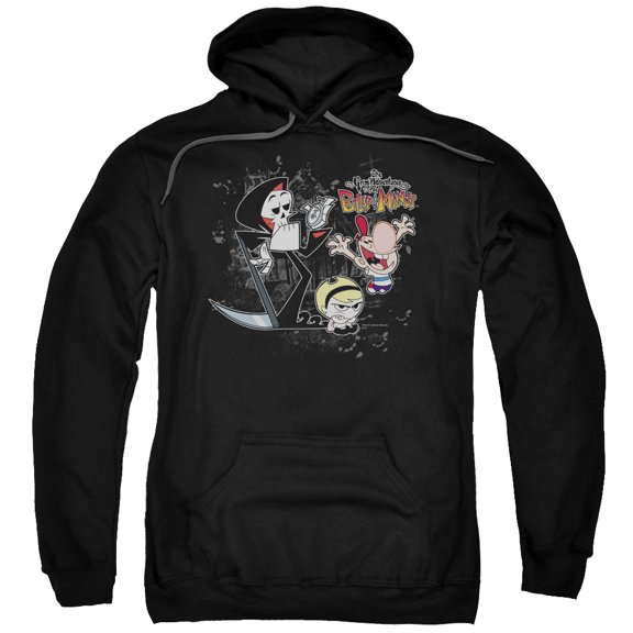 Billy & Mandy Splatter Cast Adult Pullover Hoodie Sweatshirt Black