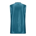 thumbnail image 6 of Dwellite Women's Silk Stain V Neck Tank Tops Sleeveless Solid Color Blouses Spring Business Work Shirts Blue XL, 6 of 9