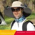 thumbnail image 1 of QJUHUNG Detachable Solar-Powered Fan Hat with Dual Propulsion Cooling - Large Brim Sun Protection  Breathable Textile Material  Machine Washable for Men‘s Outdoor Hiking  Fishing & Campin, 1 of 7