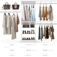 thumbnail image 6 of Homieasy 96'' Closet System with 3 Shelving Towers, 8FT Closet Organizer with Storage Shelves and Hanging Rods for Walk-in Closet, Bedroom, White, 6 of 9