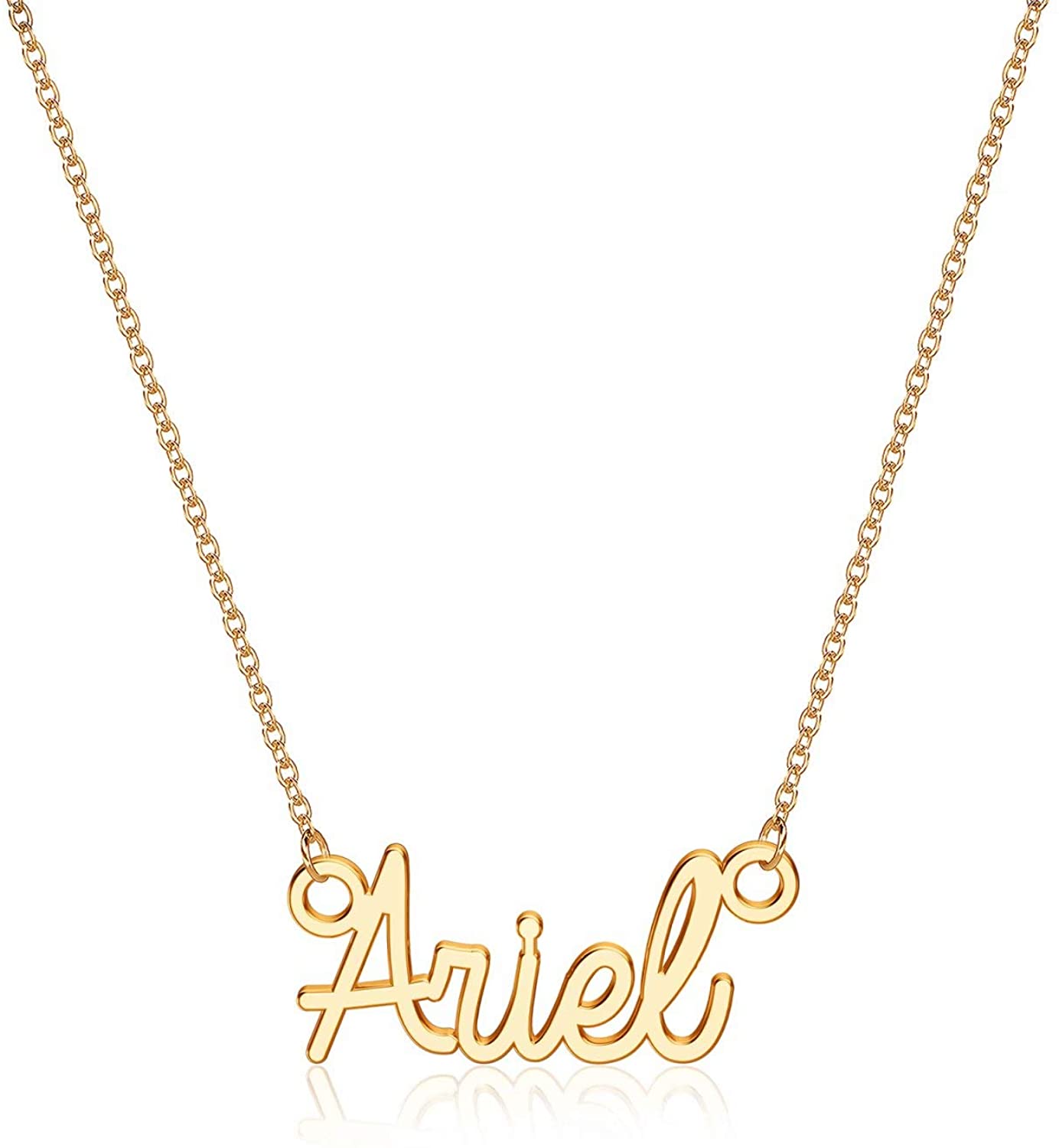 Custom Name Necklace Personalized, 14K 