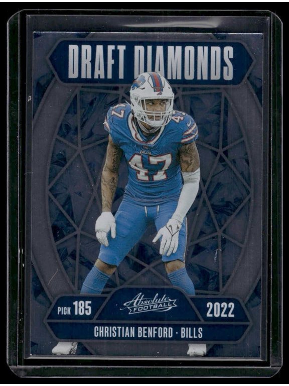 2025 Panini Absolute Football Draft Diamonds Christian Benford Buffalo Bills #DD-CBD Football Card