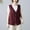Red, variant on jjayotai Womens Cotton Linen Waistcoat, Casual Solid Vest Button Down V Neck Sleeveless Retro Cardigans Tops Beige XXL
