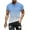 Blue, variant on WREESH Men's Casual Summer T-Shirt Round Neck Workout Top with Short Sleeve and Gradient Design Blue