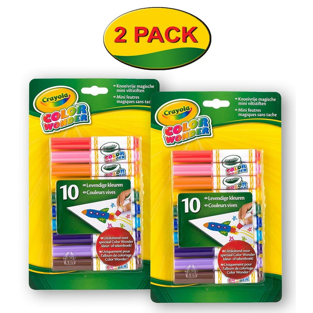 Crayola Color Wonder 20 Mini Markers Classic Colors (2 Pack) Walmart