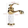 thumbnail image 3 of Grifo Monomando de Lavabo de baño Amonsee de latón Macizo dorado, 3 of 6