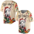 thumbnail image 3 of Merry Christmas Santa Bull Terrier Scarf Twinkling Lights Xmas Holiday All Over Print 3D Baseball Shirt Bully Dog Lovers Gifts Idea Softball Sport - 00022, 3 of 6