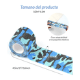 thumbnail image 4 of 6pzs Venda Elástica Autoadherible Cinta Cohesiva 5cmx4.5m Eo Safe Imports Camuflaje, 4 of 5