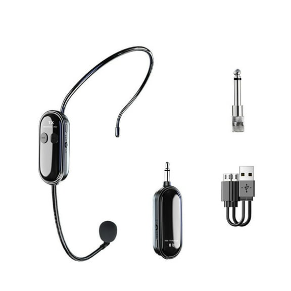 2.4G Wireless Microphone Headset Long Range 30M for Voice Amplifiers, Speakers, Karaoke, Teaching, Outdoor Speeches