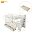thumbnail image 7 of Bunk Beds Full Over Full with 2 Drawers Solid Wood Full Bunk Beds with Drawers and Stairway Full Length Guardrail, No Box Spring Needed, 7 of 7