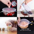 thumbnail image 4 of 12 Pack of Various Sizes BPA-free Silicone Stretch Lids Reusable Container Lids Food Covers, Flexible to Fit Multi-Shapes of Containers, Microwave & Dishwasher Use Safe, 4 of 5