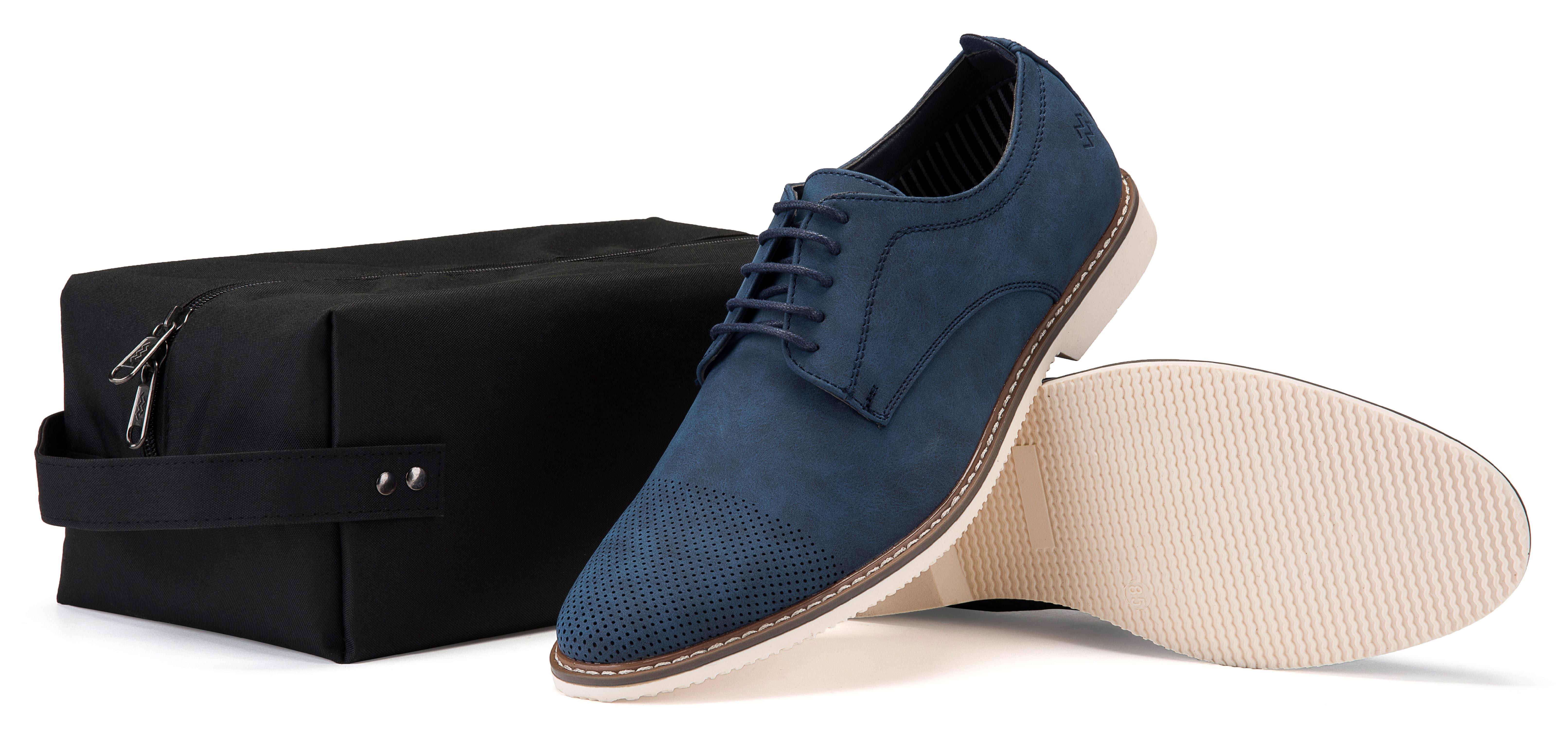 Mio Marino Men's Casual Oxford Suede Dress Shoes