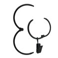 thumbnail image 4 of Curtain rings with clips, black 20 pieces, 4 of 5