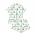 thumbnail image 2 of Women's Pajama Set Short Sleeve Top with Pants Soft Knit Sleepwear Loungewear, 2 of 3