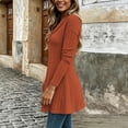 thumbnail image 6 of SSZMDLB Women Plus Size V Neck Long Sleeve Button Down Sweater Fall Winter Knitted Pullover Tops Casual Ribbed Basic Blouse, Orange L, 6 of 9