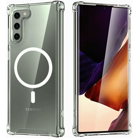 SaniMore Case for Samsung Galaxy S22 6.1" 2022 Release, Ultra-clear Slim TPU Anti-yellow Magnetic Shell Wireless Charging Lightweight Shockproof Anti-drop Cover for Galaxy S22, Transparent