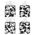 thumbnail image 2 of Tissue Seamless Pattern Cute Panda Box Cover Holder, Square by Xecao - Leather Decorative Organizer for Tabletop, Bathroom, Car, Office, 2 of 8