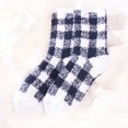 thumbnail image 2 of Daznico Women Mid Crew Fuzzy Socks Classic Plaid Thermal Soft Stretch Cozy Slouchy Stockings for Winter Indoor Sleep Daily Casual Loungewear, 2 of 7
