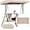 Beige, variant on Replacement Canopy for Swing Seat 3 Seater Garden Hammock Cover, 210D Oxford Cloth Patio Swing Top Cover with 4 Reinforced Corner Pockets,191x120x18/23cm