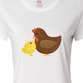 thumbnail image 4 of Inktastic Hen and Chick Farm Animals Women's T-Shirt, 4 of 5