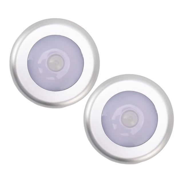 Luz Nocturna con Sensor De Movimiento 2 uds De Luces De Gabinete De Inducción De Cuerpo Humano Gabinete De Luz Redondo Pequeño De Inducción LED Armario Dormitorio ANGGREK Otros