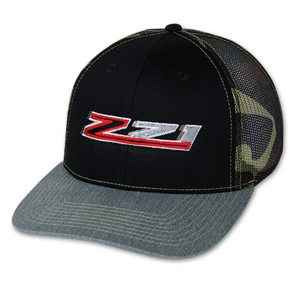 Chevrolet Z71 Gray, Black and Camo Mesh Hat