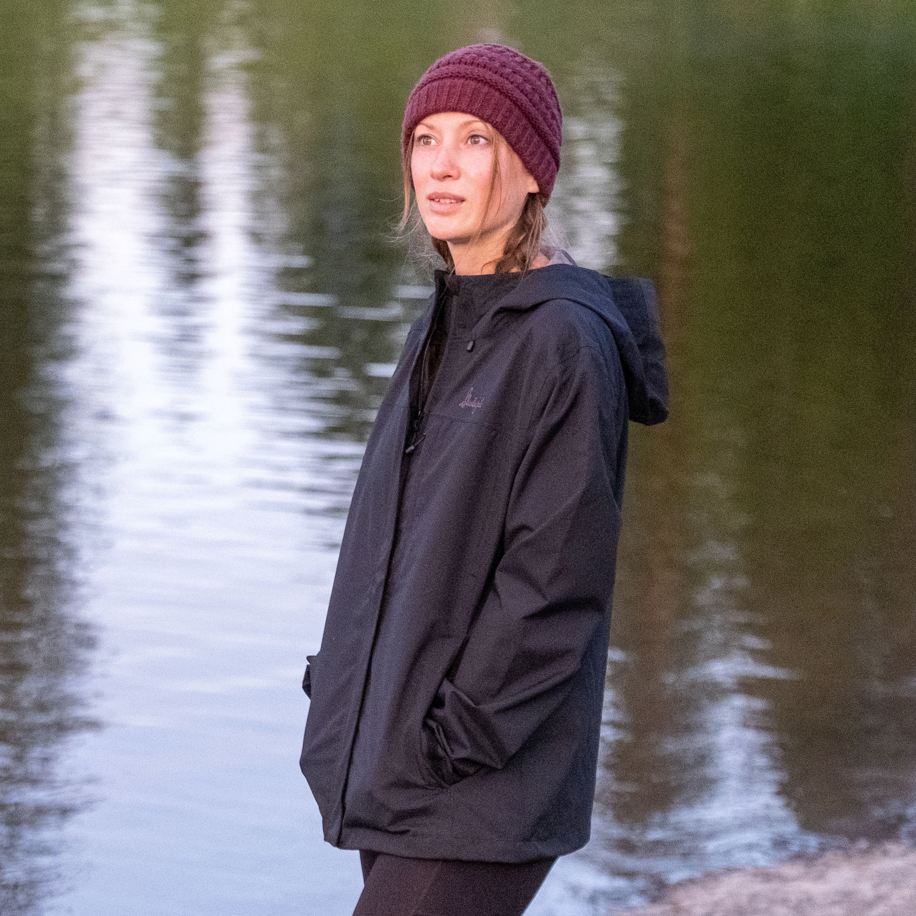 Slumberjack Squall Line Mid-Length Outwear Hooded Waterproof Jacket for Women, Large