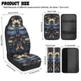 thumbnail image 6 of Xoenoiee Dragonfly Flower Print Cars Seat Covers Full Set of 5, PU Leather Car Accessories with Seat Belt Covers Pads and Center Console Cushion Pad for Most Vehicles, 6 of 7