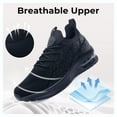 thumbnail image 6 of JOYFON Mens Running Shoes Air Cushioned Athletic Sneakers Non Slip Tennis Shoes for Sport Gym Jogging PureBlack Size 8.5, 6 of 7