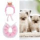 thumbnail image 1 of Bandana de encaje para gatos, bandanas para perros, accesorios para gatos, coronas para mascotas, cachorros, gatos, sombreros y bufandas para cumpleañ, 1 of 8