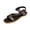 Brown, variant on Women's Metallic Ankle Strap Wedge Sandals with Buckle Closure Comfortable Platform Sandals for Summer Casual