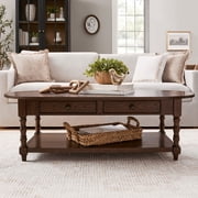 My Texas House Oval Coffee Table, Warm Brown