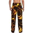 thumbnail image 7 of Salouo Orange Lightning Print Pajama Pants for Men, Lounge Pants Elastic Waistband Casual Men's sleepwear Loungewear Sleep Pajama Pant -XX-Large, 7 of 7