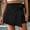 Black, variant on Ladies Fashion Casual Solid Color Border Texture Design Solid Color Culottes Swimsuit with Skirt Full Bed Skirt with Split Corners Denim Mini Skirt Two Piece Skirt Outfits for Women Skirt plus Size