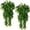 01#Green, variant on Fmxomd Artificial Hanging Plants 2PCS 30Inch Fake Wall Plant Faux Eucalyptus Leaves Ivy Swag UV Resistant Plastic Greenery Indoor Outdoor Home Garden Wedding Jungle Party Patio Office Shelf Decor