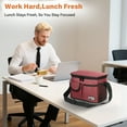 thumbnail image 3 of Tirrinia Insulated Lunch Bag for Women, Men, and Kids, Leakproof Thermal Reusable Insulated Cooler Bag for Office, Work, Back to School, Medium, Red, 7.8L, 10" X 7" X 7.7", 3 of 8