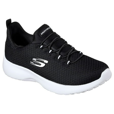 - Skechers Dynamight Womens Slip On Sneakers Black/White 9