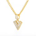 thumbnail image 1 of Collar con letras iniciales de Bling Savage para mujer, colgante de acero inoxidable 26 AZ, collar de cadena de hielo brillante, joyería de Hip Hop para hombres Tan Jianjun  unisex, 1 of 2