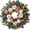 02-pink White, variant on 24 Inch Spring Wreaths for Front Door Decor, Spring Front Door Wreath with Pink&Purple Peony Floral and Vintage Blue Hydrangea Flower for Wedding or Indoor&Outdoor Wreath Decoration