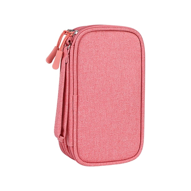 Bolsa de almacenamiento para banco de energía, estuche multiusos, cierre de cremallera, gran capacidad, malla, organizador de cables.