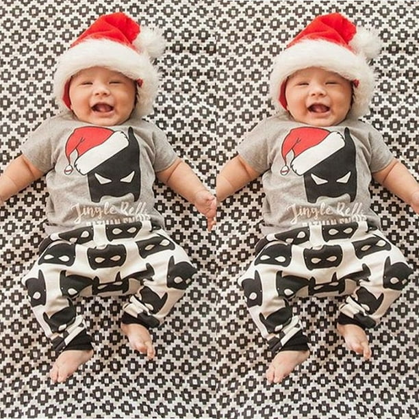 Toddler Kids Baby Boy Girls Christmas Outfits Tops Batman Pants