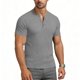 thumbnail image 5 of Usted Es Más Que una Prueba de Puntuación Estilo de Camisa Casual de Color Sólido Botón de Manga Corta Cuello Redondo Blusa, Hombre Casual de Manga Corta Botón Abajo Camisas Suéter, 5 of 6