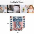 thumbnail image 5 of 250 Anniversary USA Flag Cloth Napkins, Statue of Liberty Wooden Washable and Reusable Dinner Napkins Set of 2, Table Napkin for Kitchen Party Birthday Wedding Hotel Housewarming 20"x20", 5 of 9