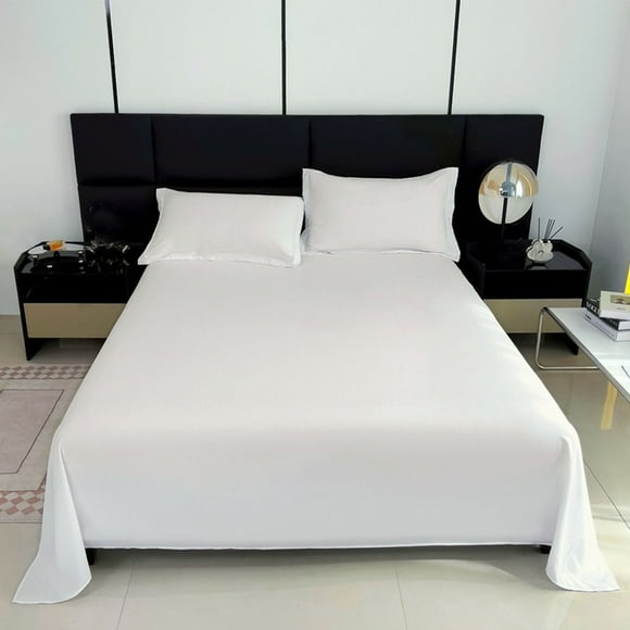 Plain Cotton Bed Sheet – Skin-Friendly, Wrinkle-Resistant, 120x230cm, White